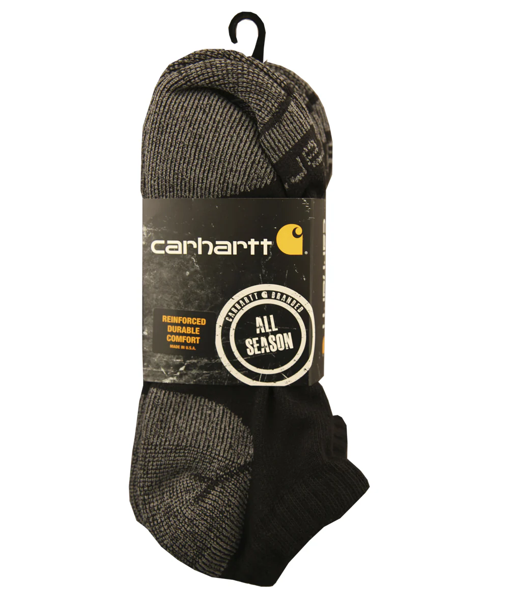 Carhartt Cotton Low Cut Work Sock (3 Pack) - Black