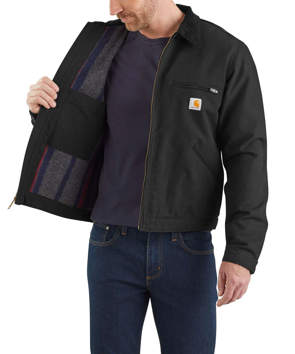 Carhartt Duck Detroit Jacket - Black - Image 3