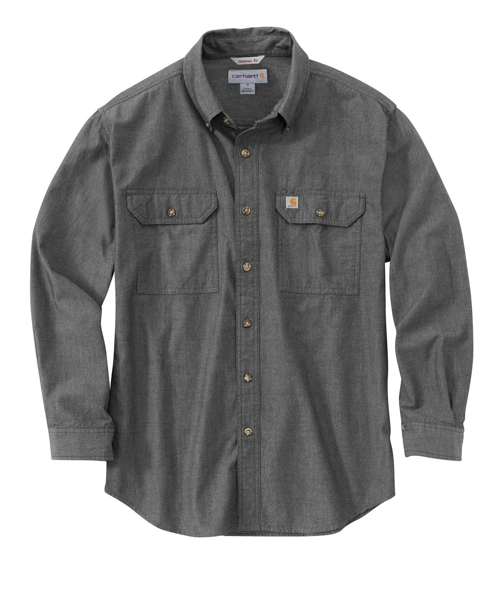 Carhartt Men's Chambray Shirt - Black Chambray - Image 2
