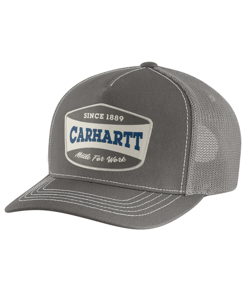Carhartt Mesh Back Patch Cap - Mud Grey