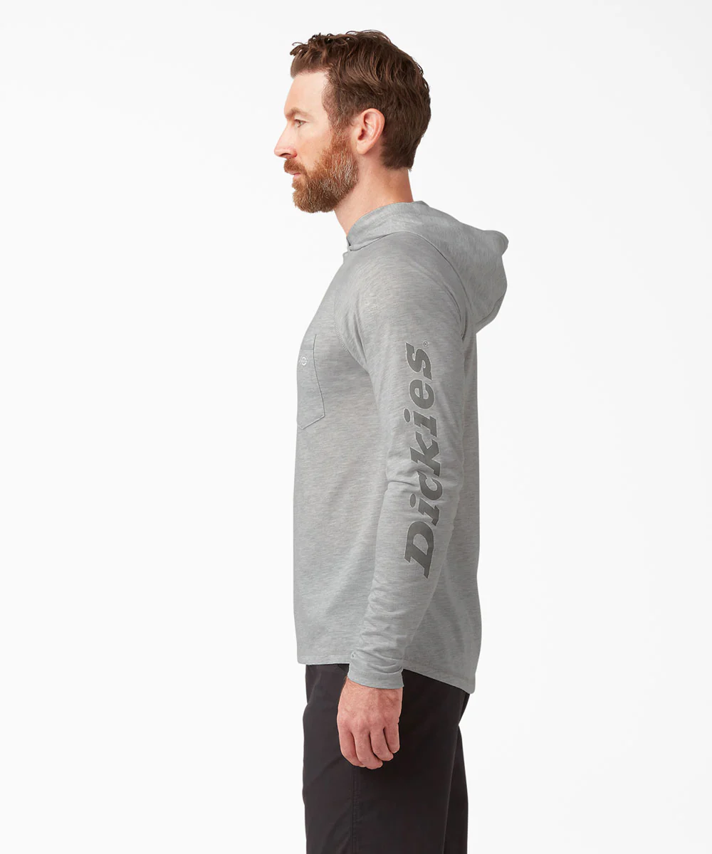 Dickies Cooling Performance Long Sleeve Sun Shirt - Ash Grey - Image 2