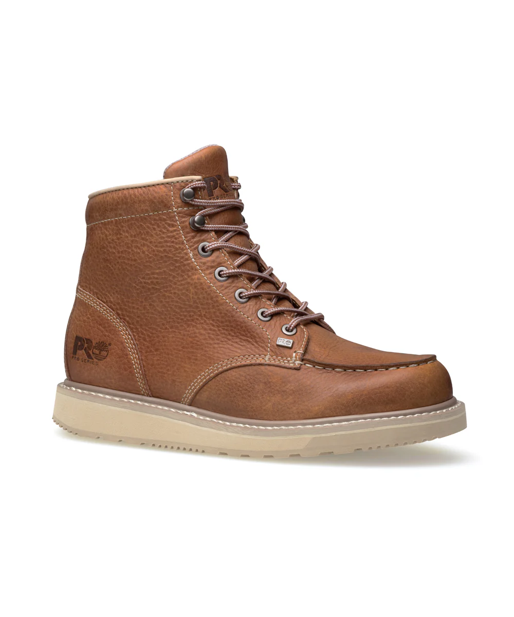 Timberland PRO Men's Barstow Wedge Moc Toe Work Boots - Rust